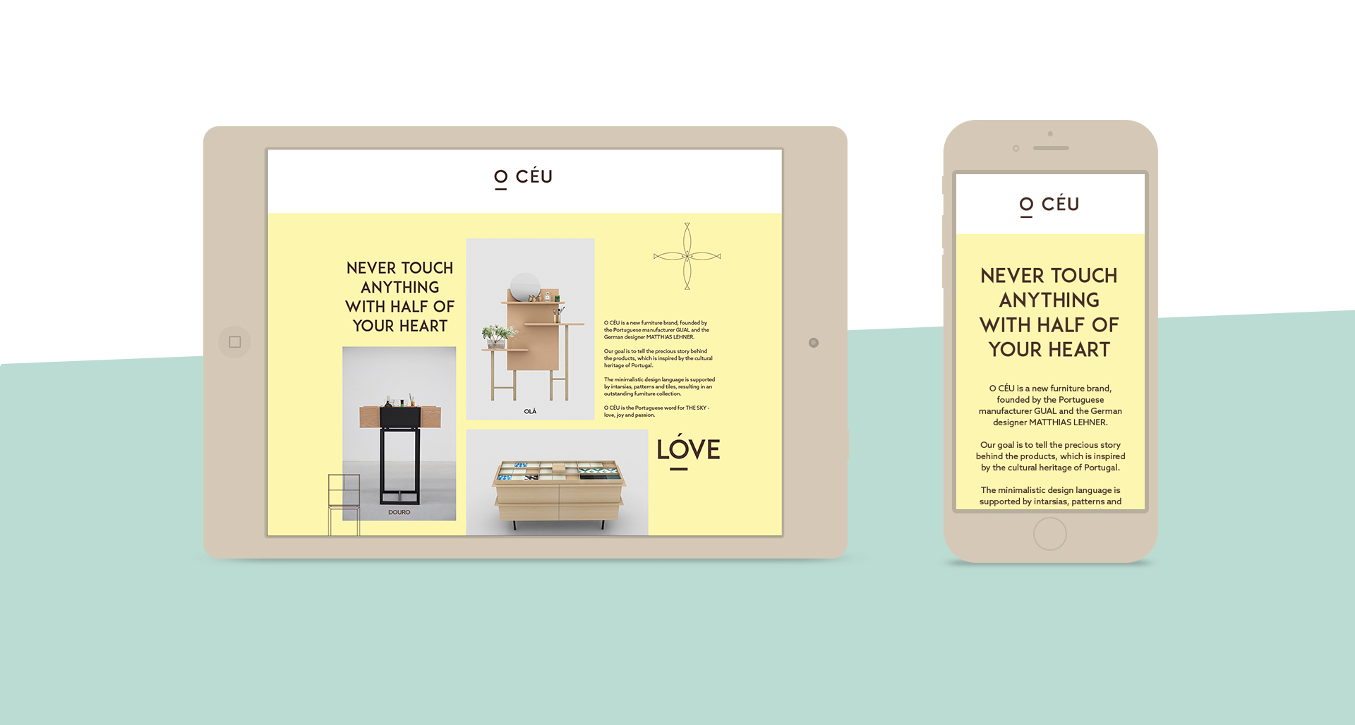 O CÉU | Furniture Sanmiguel Brand Partner | Online Präsentation | Webseite O CÉU | Webseite | Responsive Webdesign