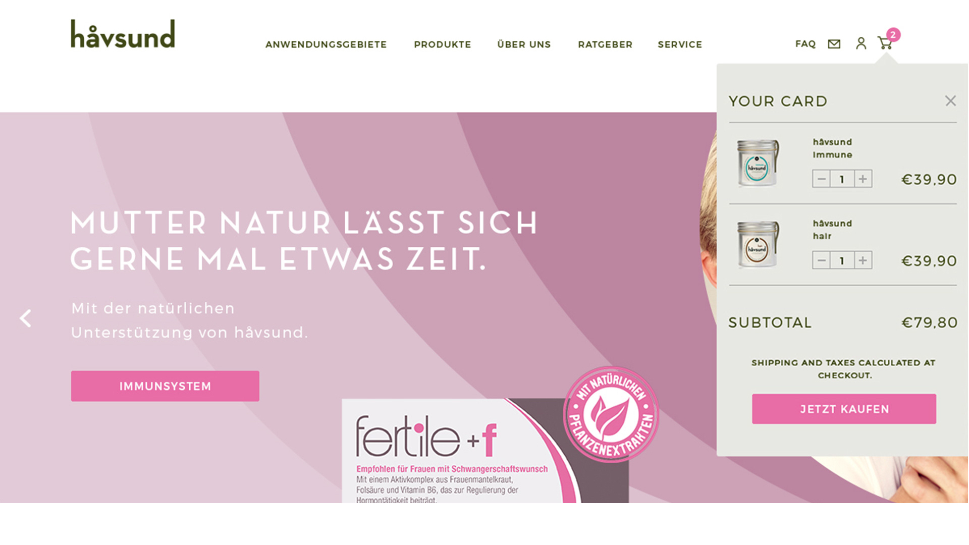 Havsund E-Commerce Design - SANMIGUEL Designagentur - Shopping card Havsund E-Commerce Design - SANMIGUEL Designagentur