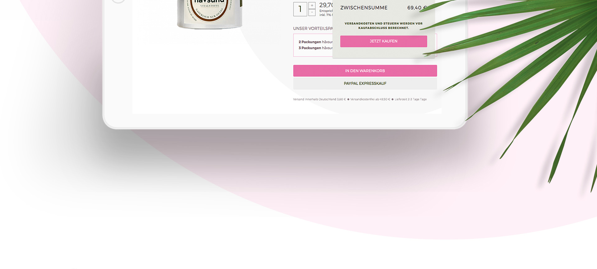 Havsund E-Commerce Design - SANMIGUEL Designagentur - Kaufenseite Havsund E-Commerce Design - SANMIGUEL Designagentur