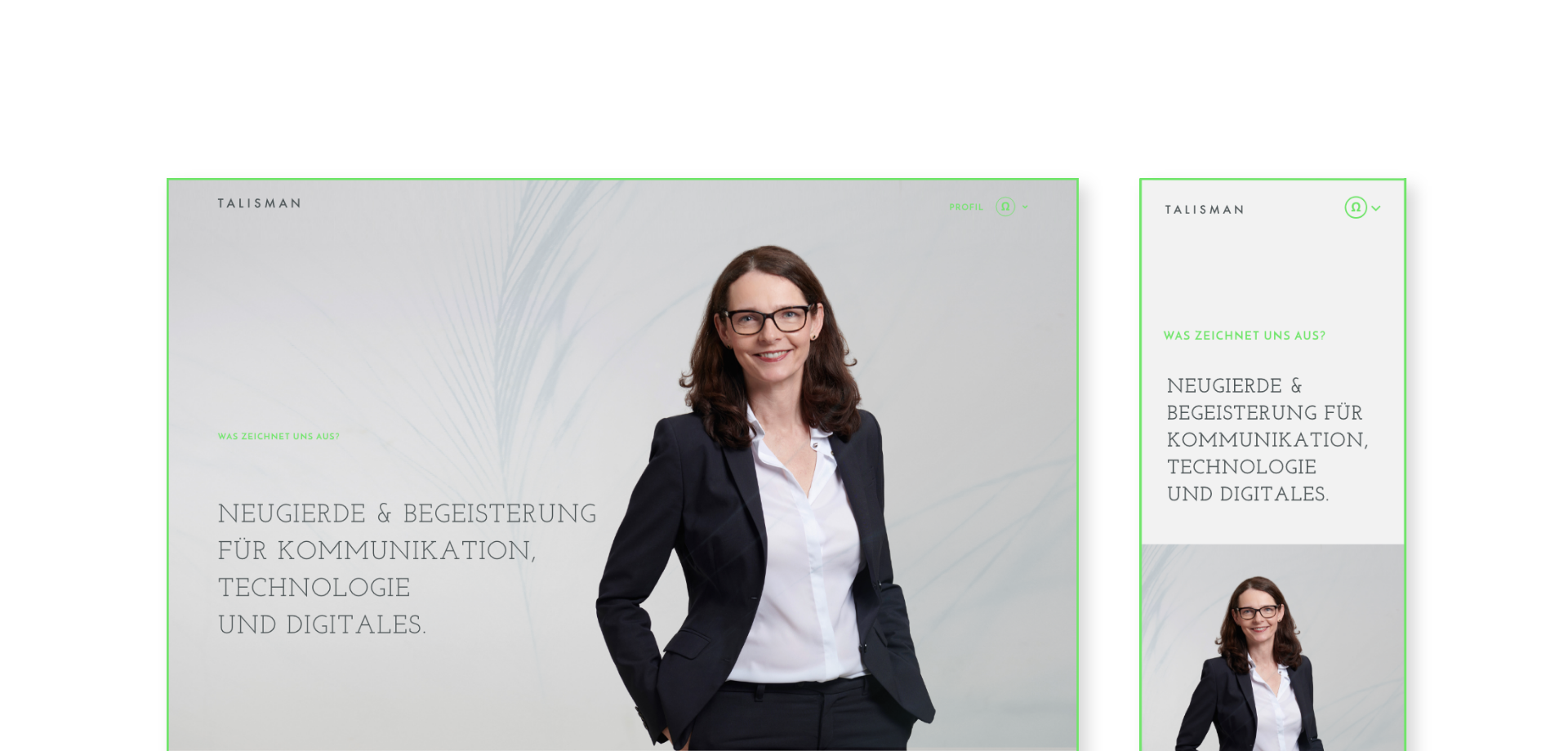 Talisman | Sanmiguel Brand Partner | Responsive Webdesign | Munich Sanmiguel talisman personal branding 15