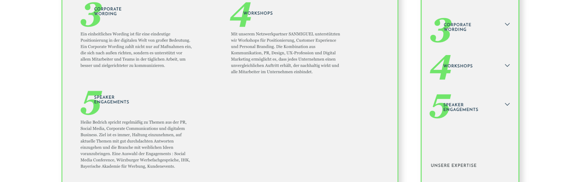 Talisman | Sanmiguel Brand Partner | Responsive Webdesign | Munich Sanmiguel talisman personal branding 17