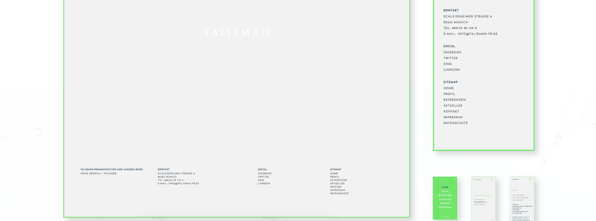 Talisman | Sanmiguel Brand Partner | Responsive Webdesign | Munich Sanmiguel talisman personal branding 23