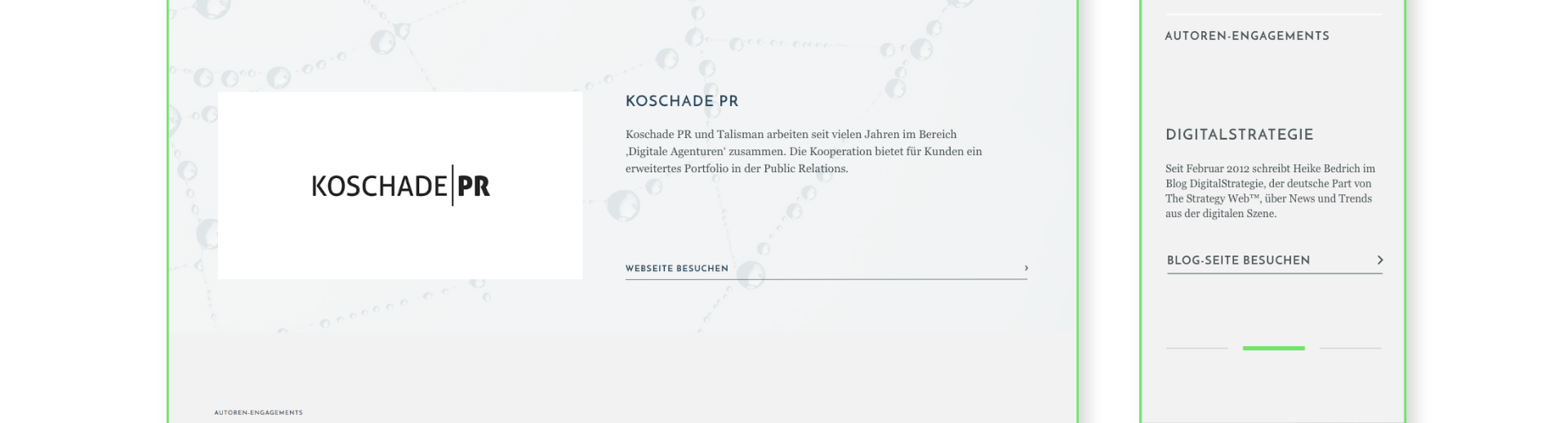 Talisman | Sanmiguel Brand Partner | Responsive Webdesign | Munich Sanmiguel talisman personal branding 20