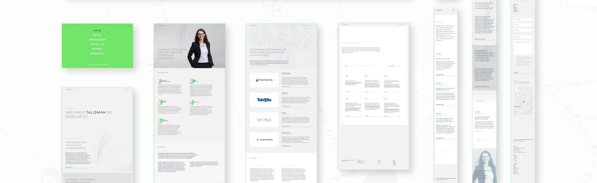 Talisman | Sanmiguel Brand Partner | Responsive Webdesign | Munich Sanmiguel talisman personal branding 24