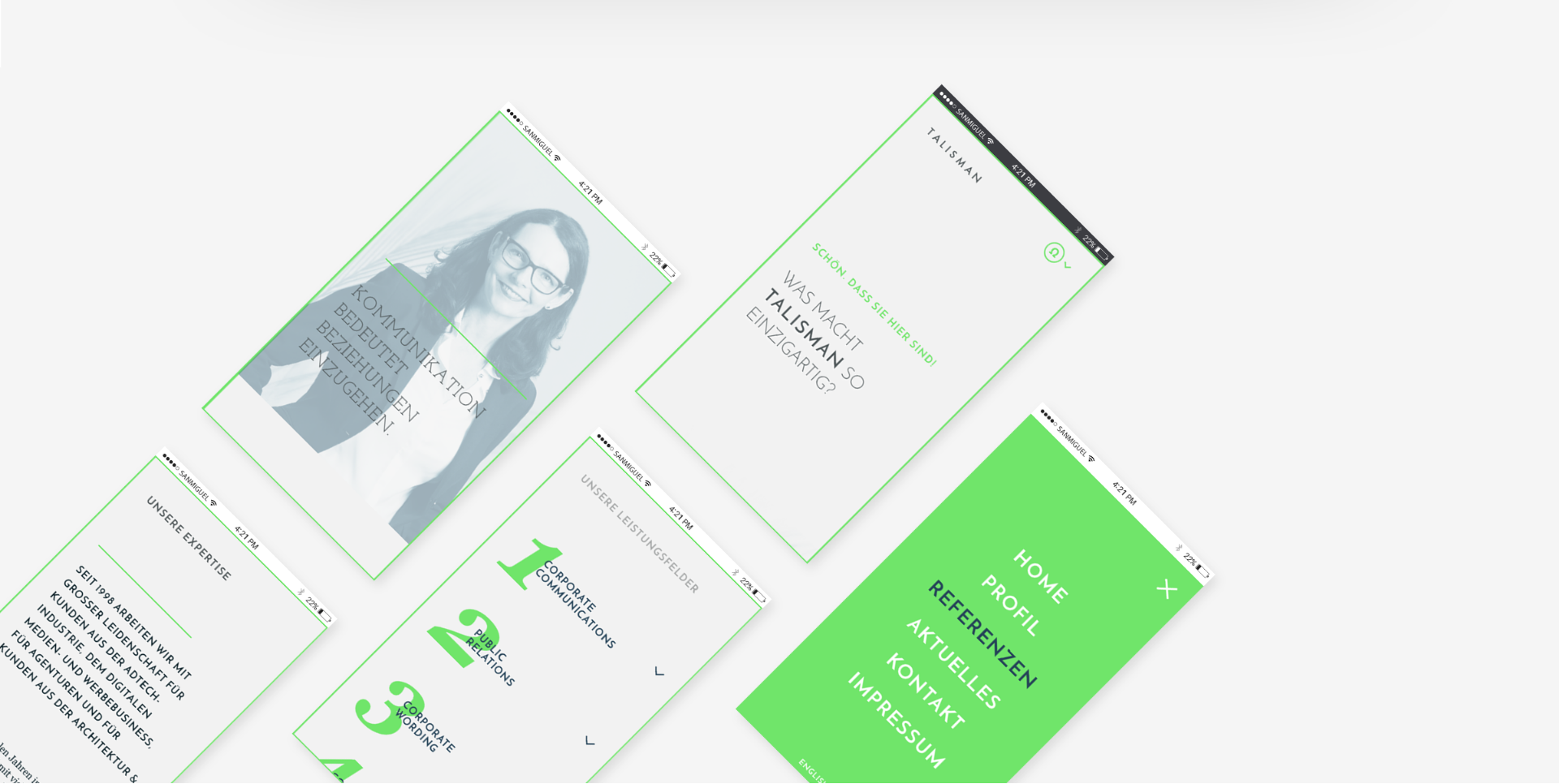Talisman | Sanmiguel Brand Partner | Responsive Webdesign | Munich Sanmiguel talisman personal branding 14