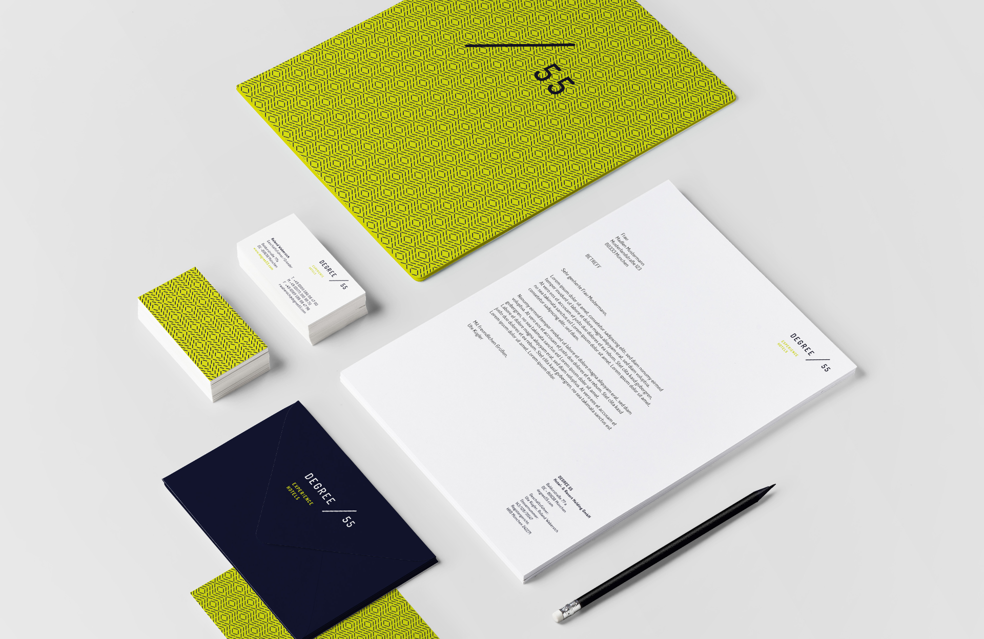 Degree55 – Experience Hotels | Sanmiguel | Corporate Design | Munich Sanmiguel degree55 hotel corporate identity – 11