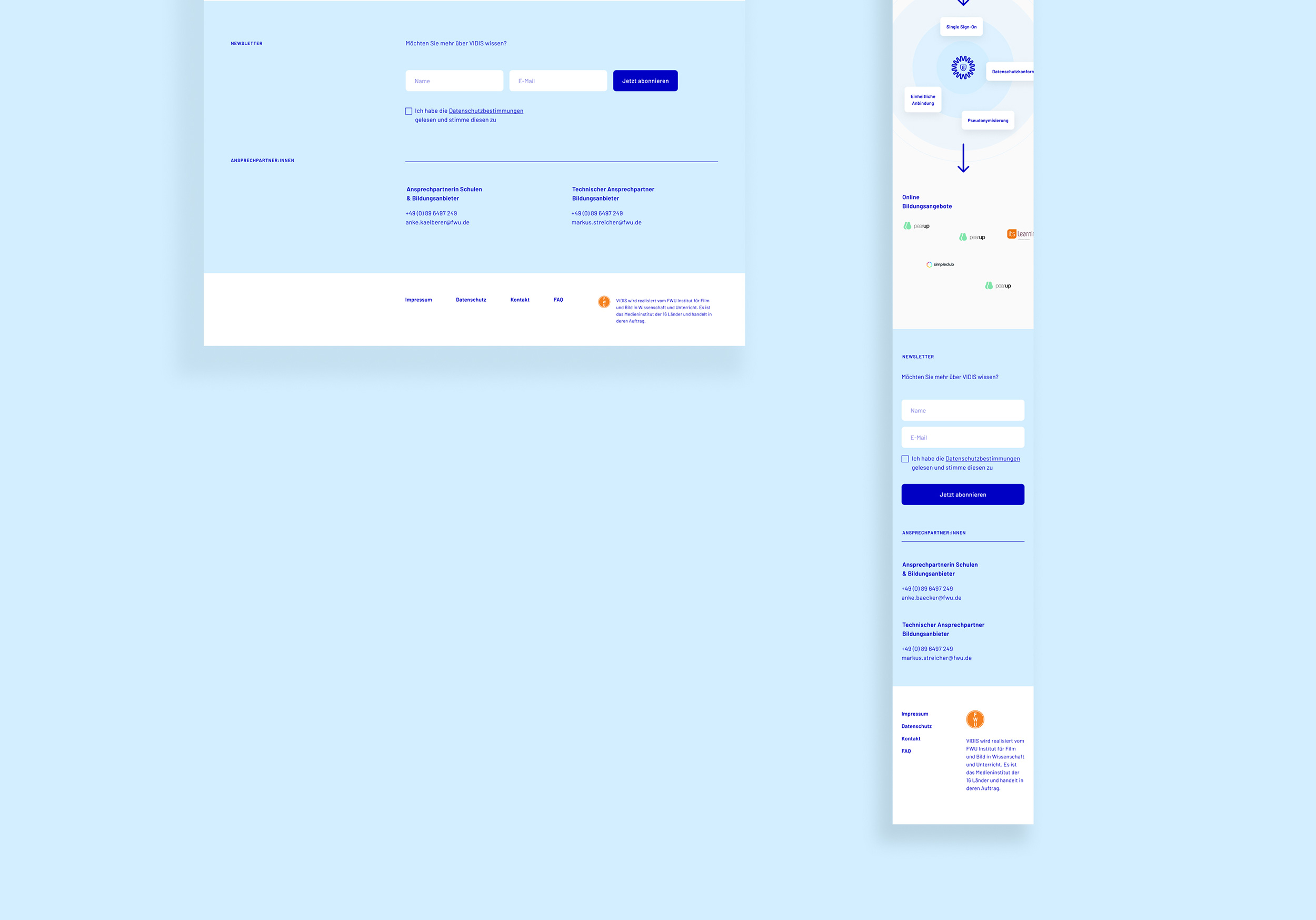 Website UI UX Vidis Websiteaufbau Desktop und Mobile