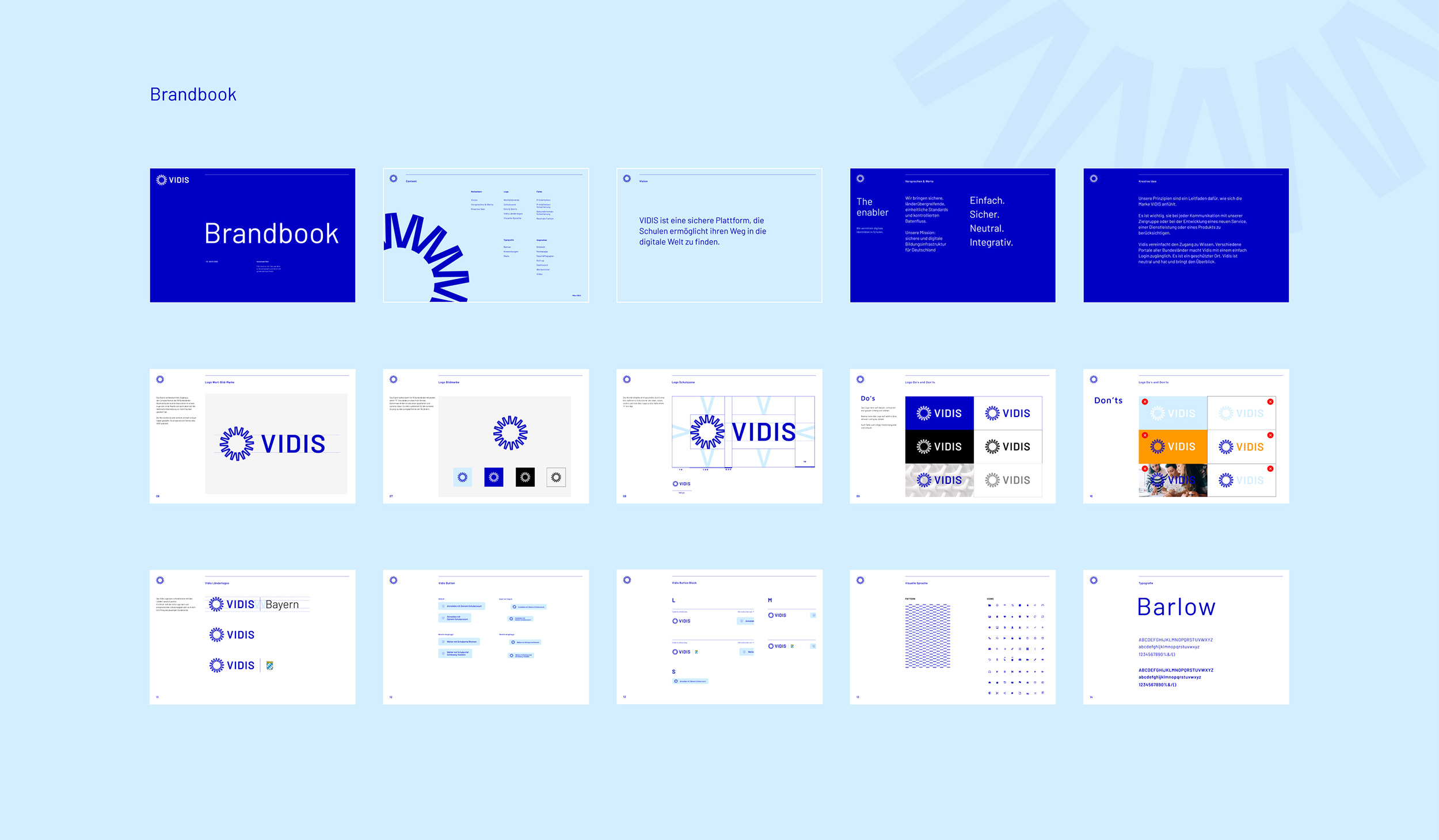 Brandbook Vidis Seiten aus dem Brandbook für Vidis