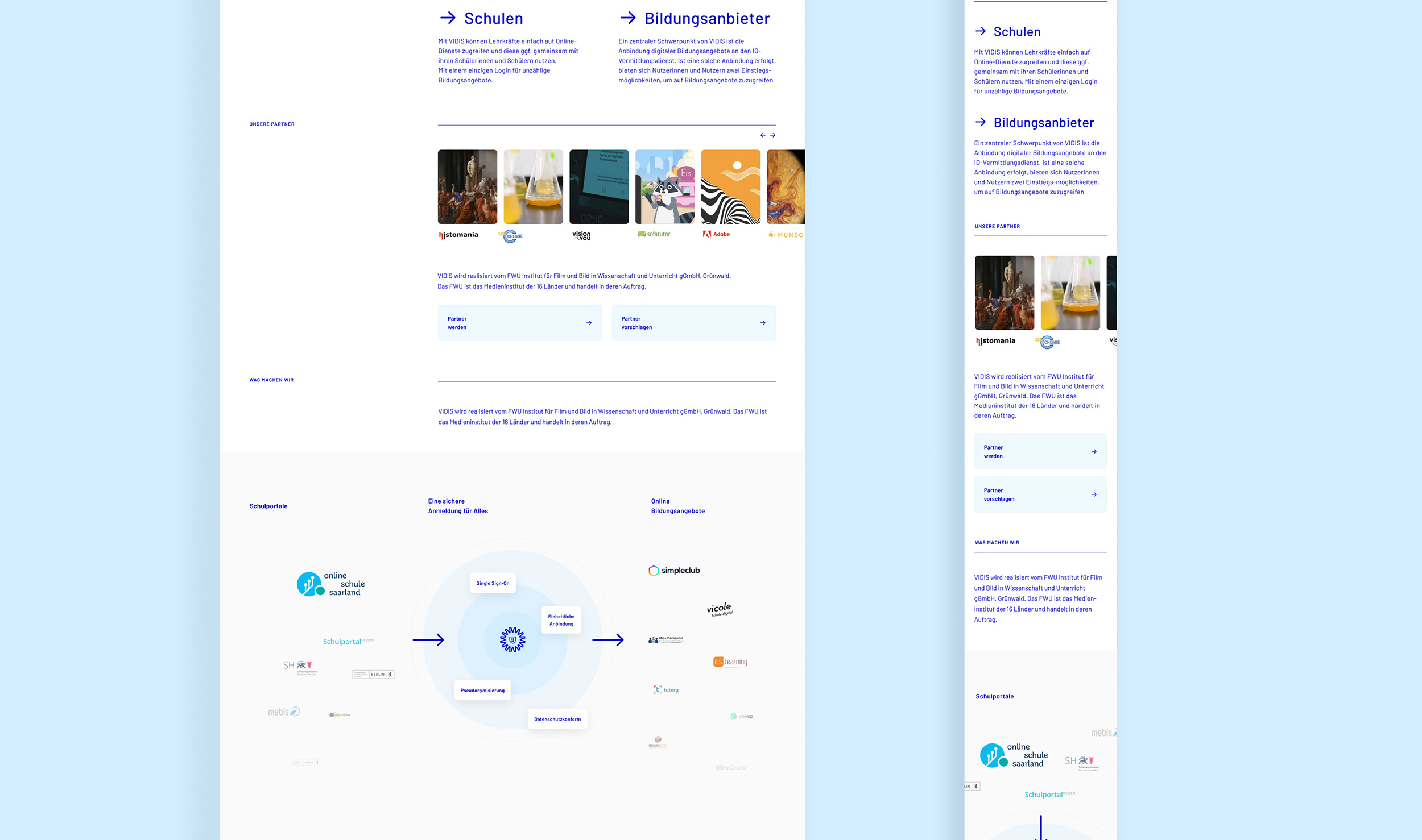 Website UI UX Vidis Websiteaufbau Desktop und Mobile