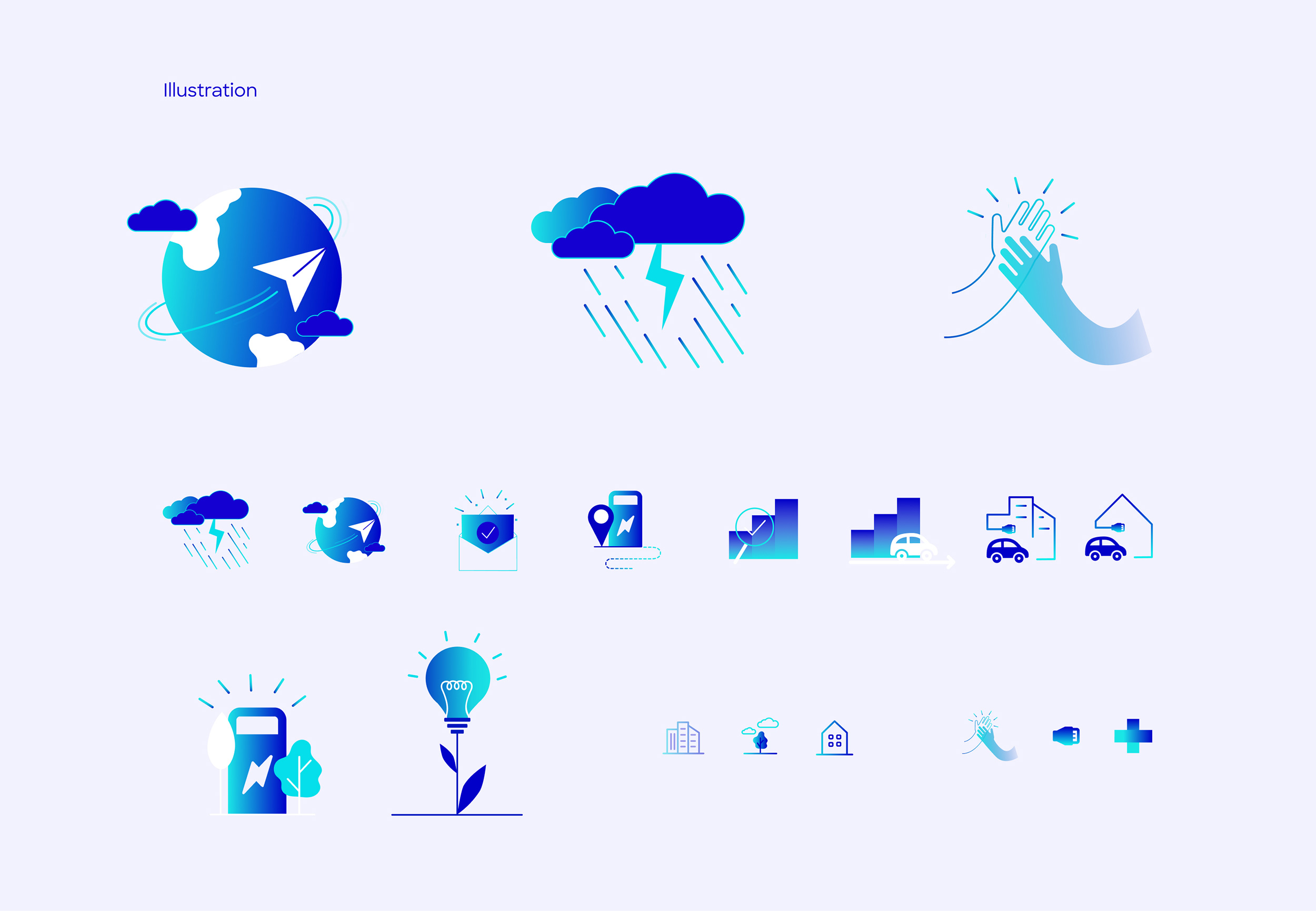 MER Illustrationen Illustrationen im selben Stil mit den MER Farben
